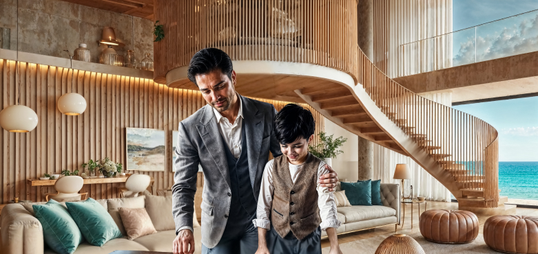 Luxury cabana with plush seating and evening soft ambience reflecting upcoming projects in Thane at Runwal Timeless Cabana.