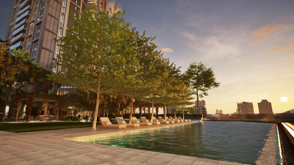 Modern residential properties in Worli with pool area