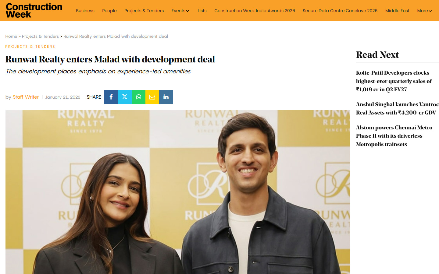 Runwal Realty enters Malad with development deal
