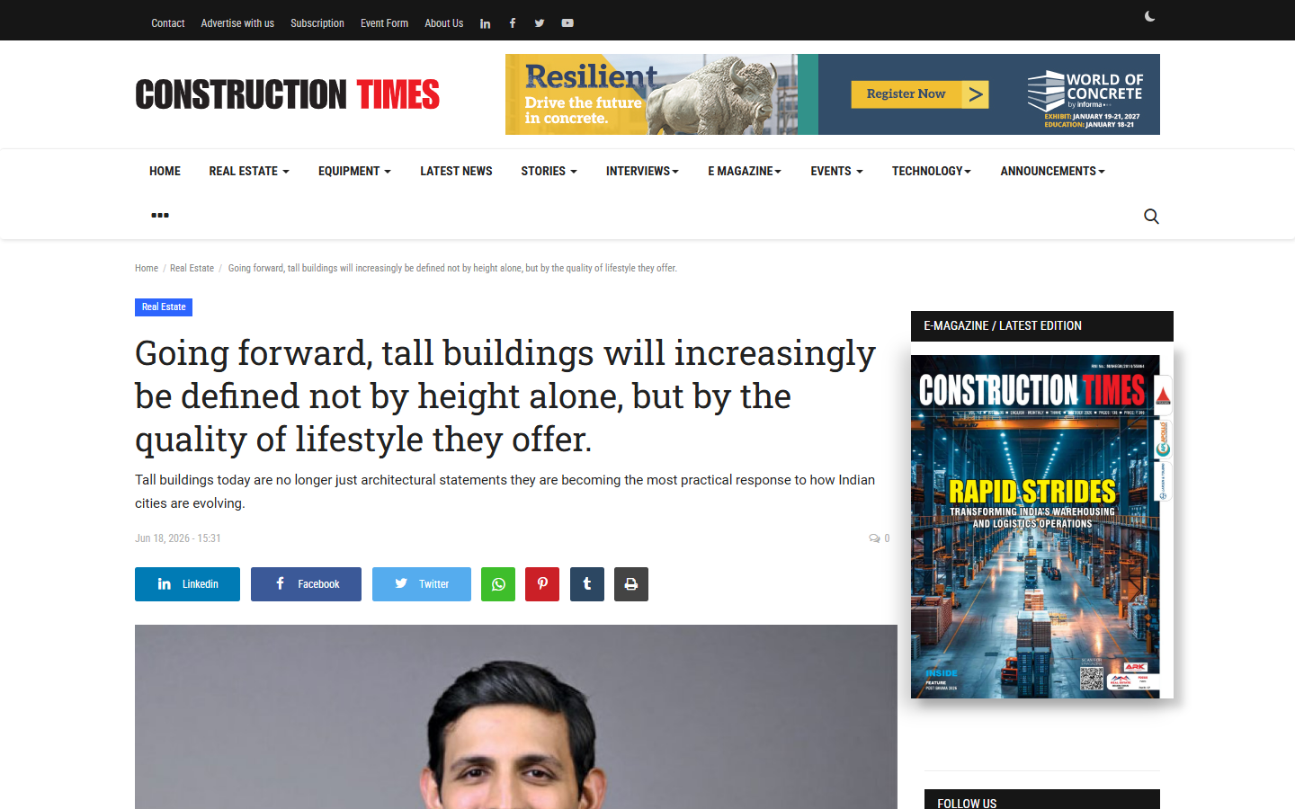Real Estate  Going forward, tall buildings